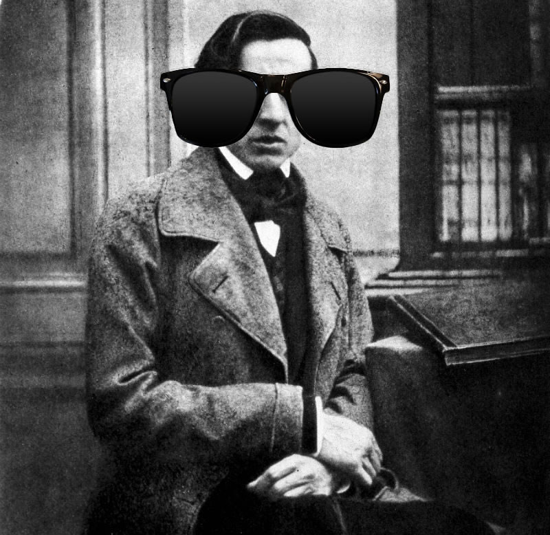Chopin with funny glasses
